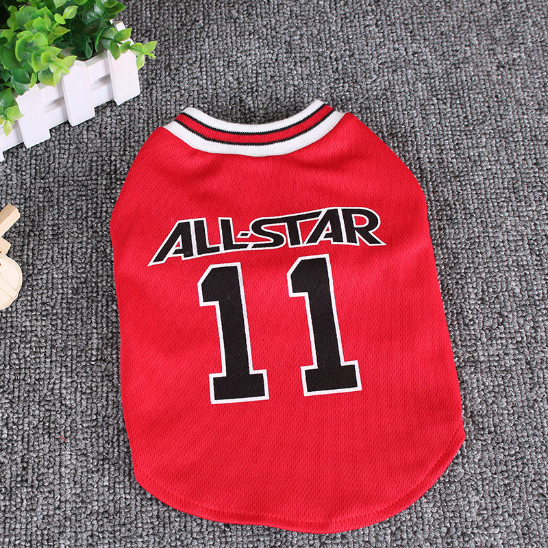 Hot World Cup Ball Spring And Summer Breathable Lightweight Pet Vest
