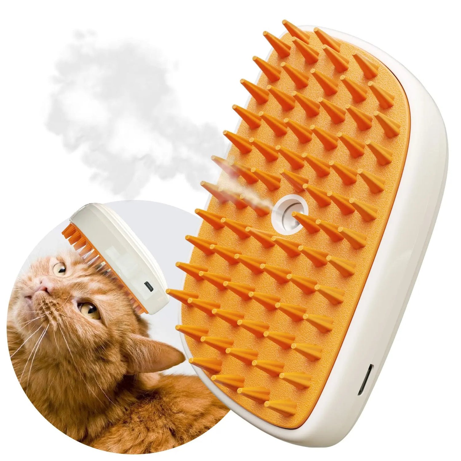 4 In 1 Cat Steam Brush, Anti Static Shedding Spray Comb, Hair Removal, Mist Indoor Steamy Grooming Brush For Dog, Water Spritz Defur Cepillo, Spa Steamer Cloud Para Gatos 1