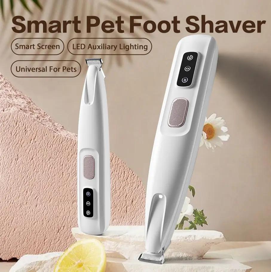2025 New Pet Paw Trimmer 1Pack,Rechargeable Quiet Hair Trimmer For Pets,Professional Pet Grooming Kit - Cordless Waterproof  Clippers With LED For Precision Trimming,Ideal For Home Grooming Pet Hair 1