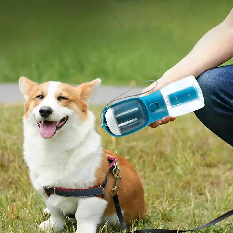 Three-in-one Portable Small Multi-functional Pet Water Cup, Food Cups & Garbage Bag