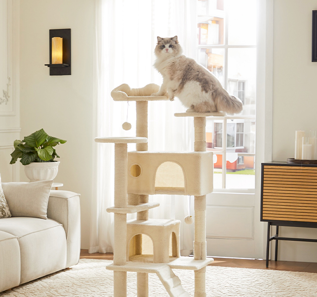 Multi Functional Treehouse for Cat Climbing, Resting & Playing