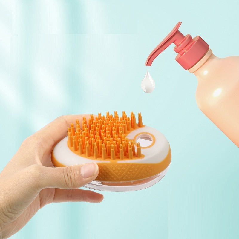 2-in-1 Pet SPA Massage Soft Silicone Comb With Hair Grooming & Bath Brush For Both Cats and Dogs