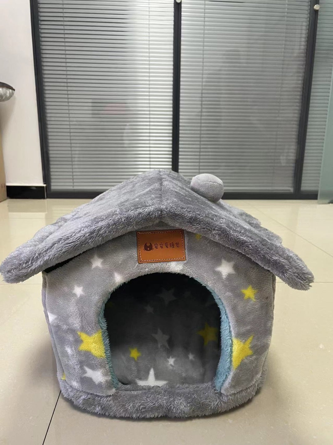 Foldable Pet Winter House With Bed &amp; Kennel Removable Warm Enclosed Cave Sofa
